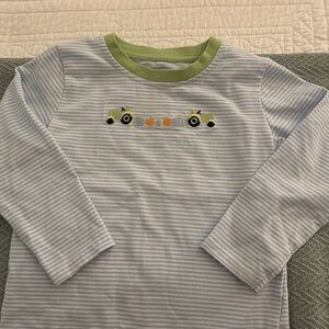 Itsy Bitsy 2T Pumpkin Tractor Long Sleeve Tee EUC